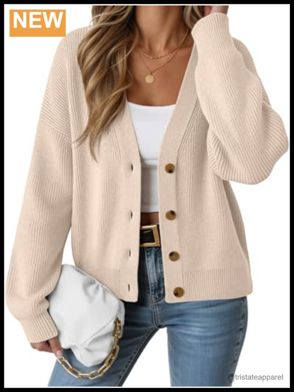 LILLUSORY Womens Oversized Button Down Cardigan Sweater